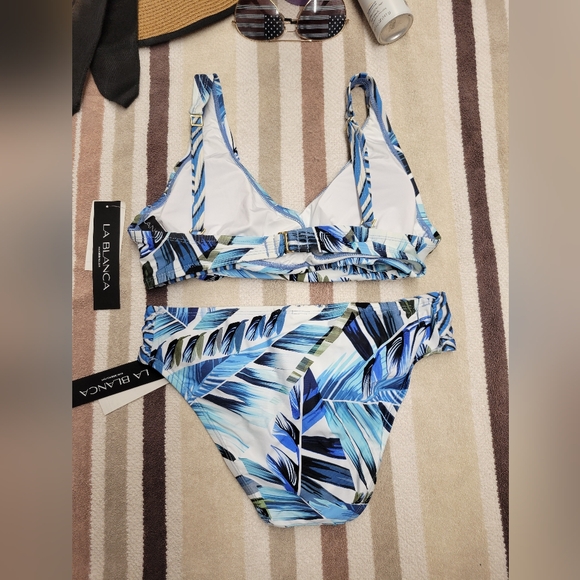 LA BLANCA Two Cool Faux Wrap Bikini Set - Picture 5 of 8